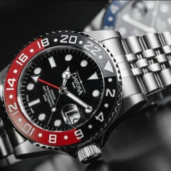 Davosa Ternos Pro GMT Automatic Black/Red Pentalink -SurvGear Shop DAVOS 16157109det2 78461.1646734371