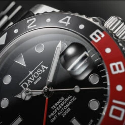 Davosa Ternos Pro GMT Automatic Black/Red Pentalink -SurvGear Shop DAVOS 16157109det4 43909.1646734371