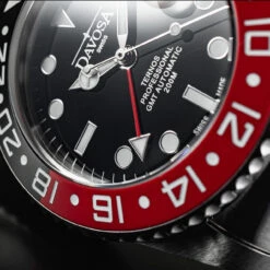 Davosa Ternos Pro GMT Automatic Black/Red Pentalink -SurvGear Shop DAVOS 16157109det5 62526.1627315300