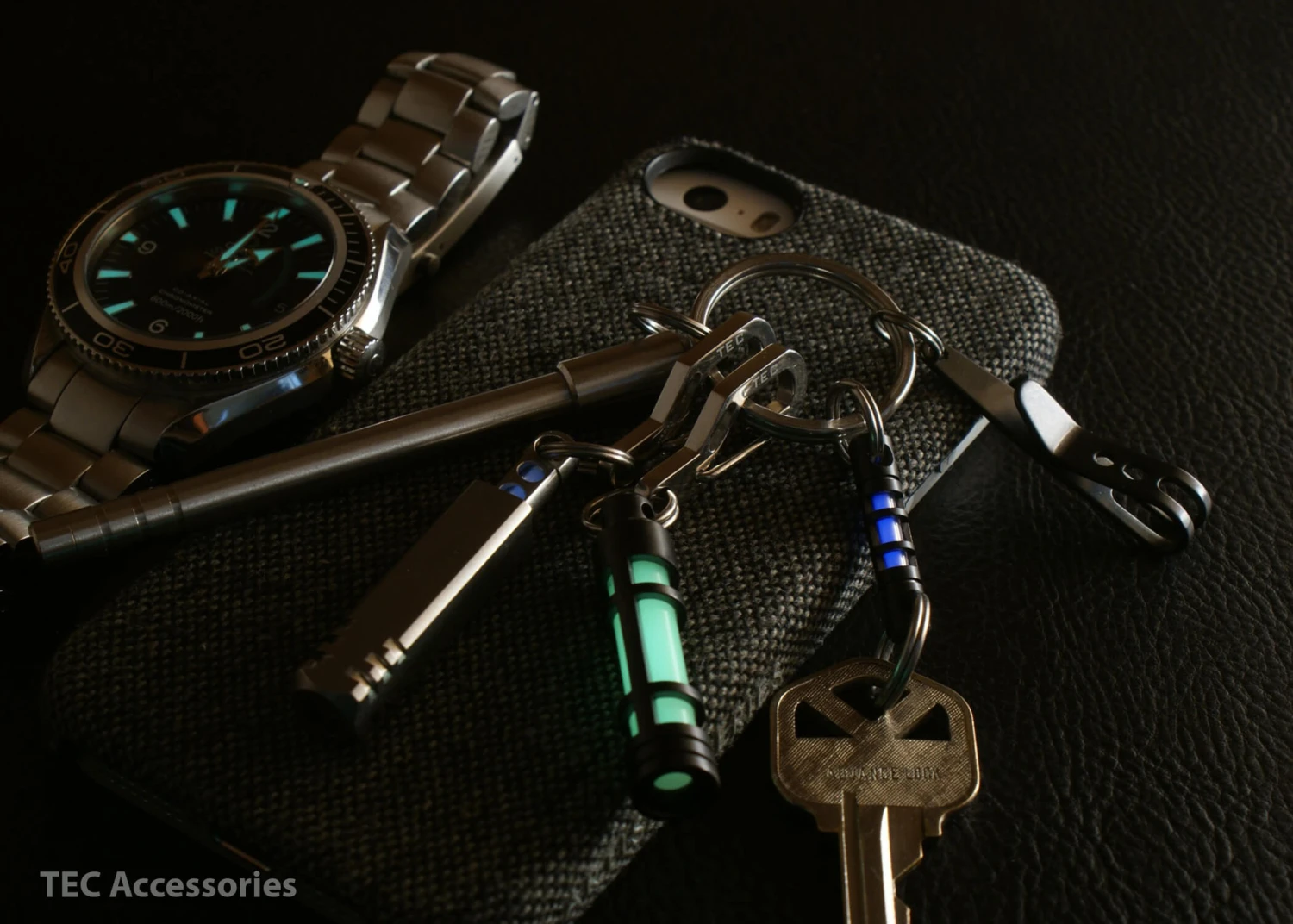 Tec Accessories Embrite Glow Fob Stainless Steel 1 Tec Accessories Embrite Glow Fob Stainless Steel