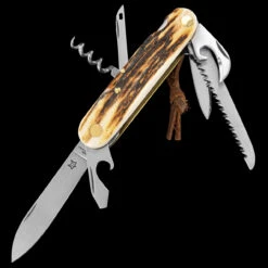 Fox Multipurpose Pocket Knife Stag 7 -SurvGear Shop FOX 226 7 SCE03 36470.1678276057