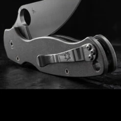 Titech Spyderco PM2 Stone Washed Titanium Scales -SurvGear Shop HH SC SW P2.2 78155.1635785472