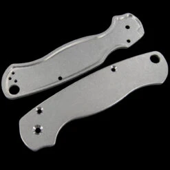 Titech Spyderco PM2 Stone Washed Titanium Scales -SurvGear Shop HH SC SW P2 02613.1635785471