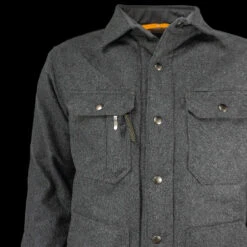 Prometheus Shearling Mountain Jacket Grey Tweed