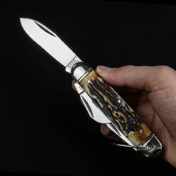 Rough Rider Kamp King Cinnamon Folding Knife -SurvGear Shop RR2424 73396.1685442924