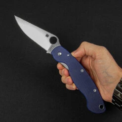 Spyderco Mili Model CPM S110V Folding Knife -SurvGear Shop SC36GPDBL.1 87173.1695656523.1280.1280 22600.1695724104