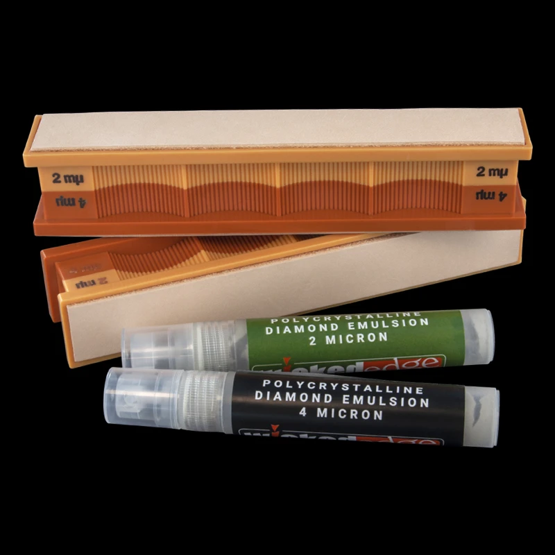 Wicked Edge 4.0/2.0 Micro Diamond And Leather Strops Pack 1 Wicked Edge 4.0/2.0 Micro Diamond And Leather Strops Pack